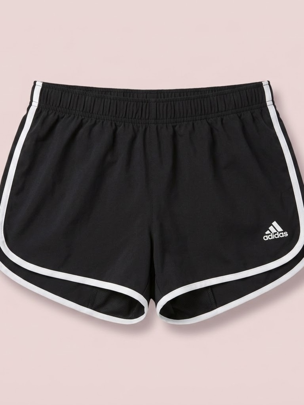 Adidas Black Athletic Shorts with White Trim